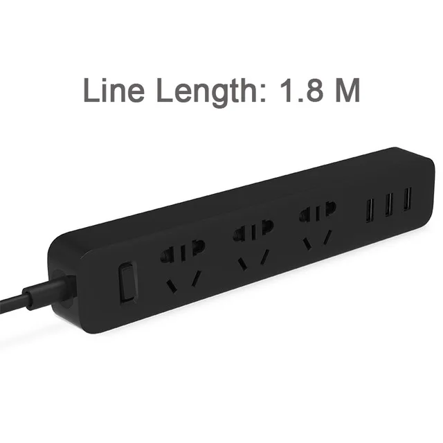 Original xiaomi mijia steckdosen leiste 3 2a schnell aufladbare usb Häfen 3 steckdosen 6 steckdosen von xiaom mi Heimat schwarz mit Adapter