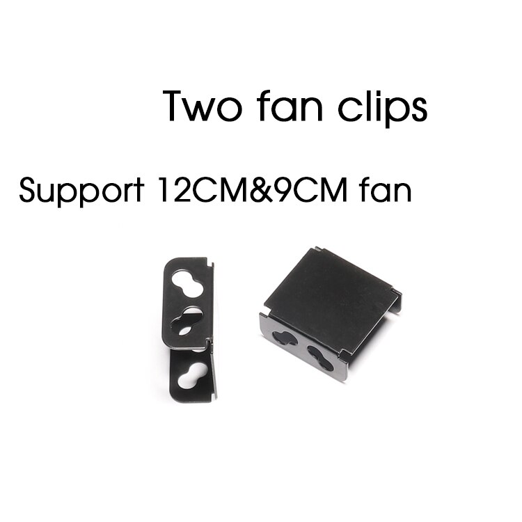 9CM/12CM Graphics Card Companion Fan Bracket, Computer GPU PCI Bit Cooling Rack MOD Buckle 5.0: Two fan clamps