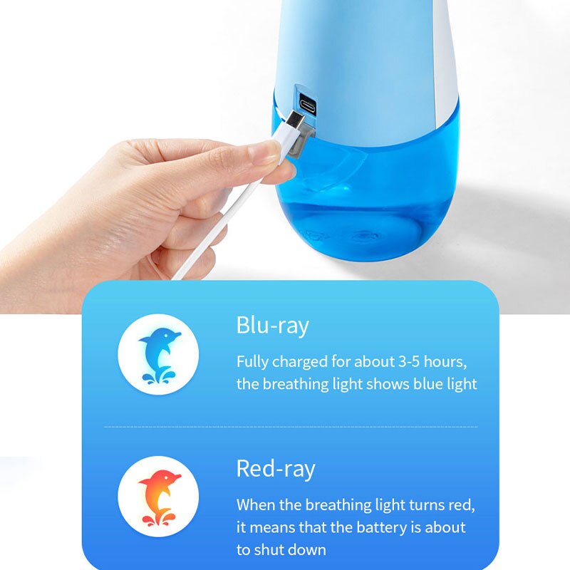 Bathroom Foam Soap Dispenser Cute Dolphin Style USB Charging Luxury Intelligent Wireless Induction Electric Foam Machine