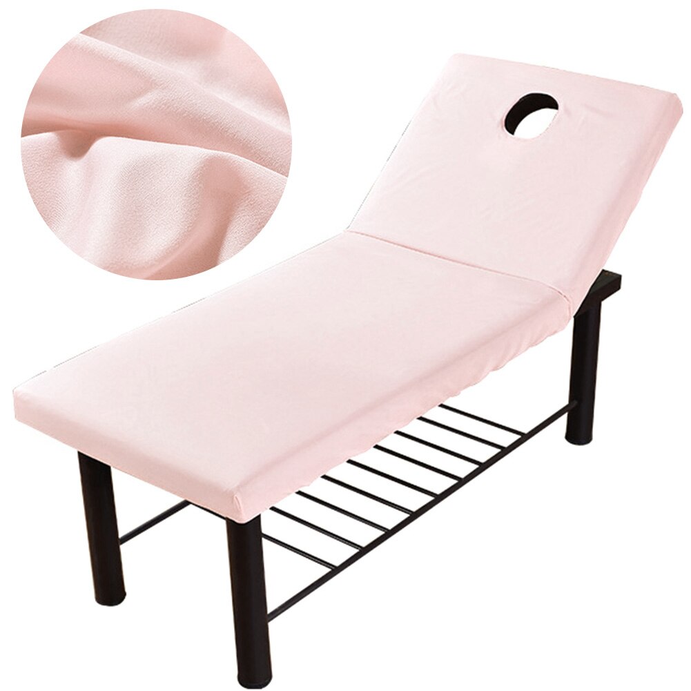 Elastisk massagebriks allround wrap forpart huldæksel genanvendeligt salonsengelagen firkantet hovedmonteret polyester blødt solidt