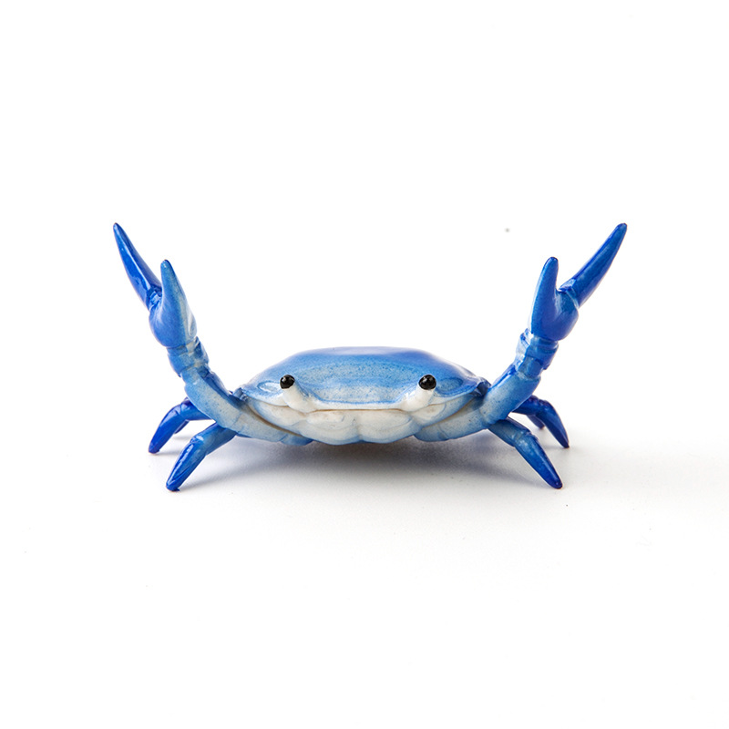 1PCS Japanese Cute Crab Pen Holder Lovely Weightlifting Crabs Penholder Bracket Storage Rack Funny Stationery: Blue