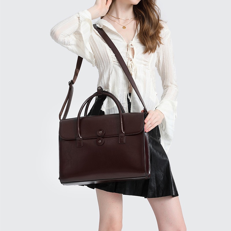 2024 neue Laptop Handtasche Damen Aktentasche 14 Zoll für fortschrittlich Sinn Schutzhülle Aufbewahrung Leder flache Tasche Anwalt Tasche