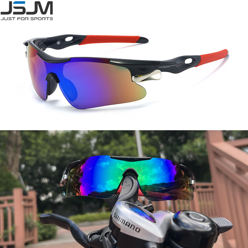 JSJM Outdoor Men Cycling Sunglasses Road Bicycle Mountain Riding Protection Sports Glasses Goggles Eyewear MTB Bike Sun Glasses: green