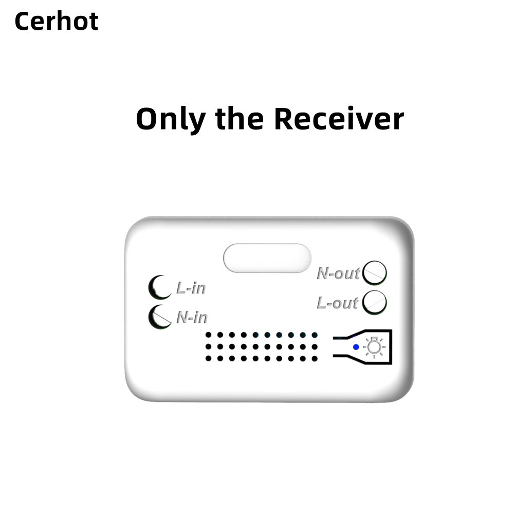 Cerhot self powered Wireless Switch Push Button Receive On Off Relay RF Wall Light Switch No battery No wiring Led Lamp Switch: Clear