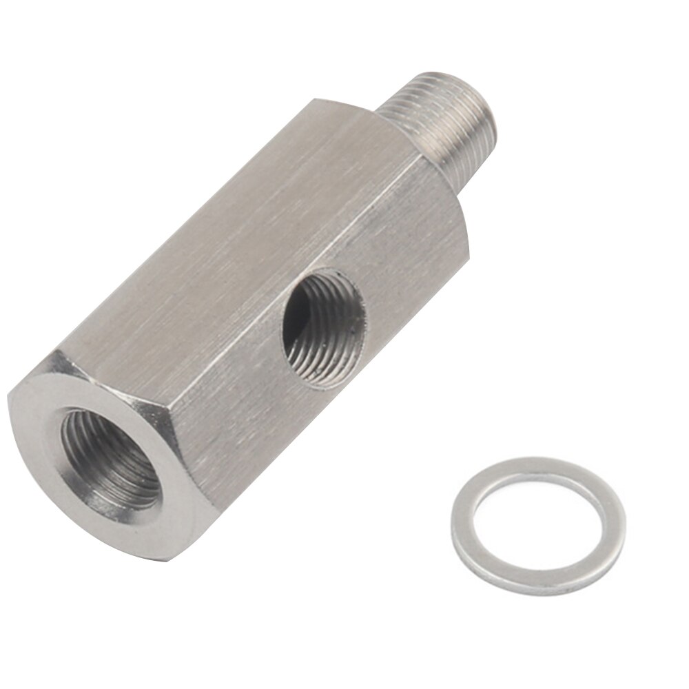 Stainless steel 1/8" BSPT Oil Pressure Sensor Tee to NPT Adapter Turbo Supply Feed Line Gauge T