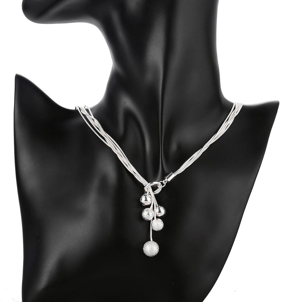 Charm 925 Sterling Zilveren Armbanden Ketting Oorbel Sieraden Set Voor Vrouwen Party Meisje Student Kwasten Opknoping Kralen