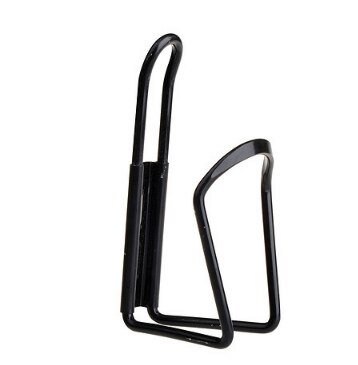 Soporte de aluminio para botella de agua de ciclismo, soporte de pieza para botella de ciclismo, accesorios plegables para bicicleta de montaña: Negro