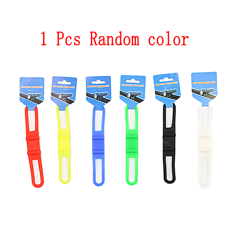 Riem Gesp Sluiting Fiets Accessoires Fietsen Universele Fiets Zaklamp Siliconen Handvat Bar Houder Fietsstuur Tape: 1Pc(Random)