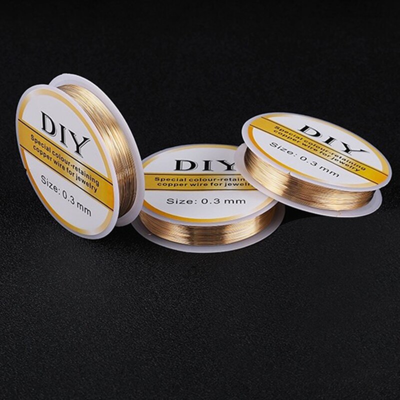 0.3Mm 20M Koperdraad Art Kralen Draad Voor Armband Ketting Sieraden Cord String Diy Kleurvast Kralen Accessoires Craft maken