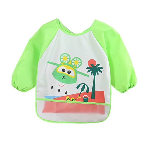 Cartoon Baby Lätzchen Wasserdichte Kleinkinder Long Sleeve Schürze Wasserdichte Kleinkind Fütterung Lätzchen Burp Tücher Kinder Malerei Kleidung: Plane