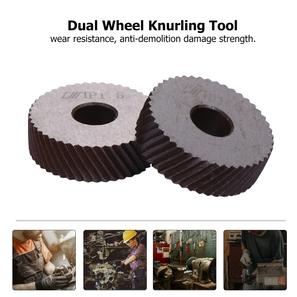 Dual Wheel Knurling Tool Diagonal Wheel Linear Pitch Knurl Set Machine Tools (Only Net Grain Knurling Wheel)