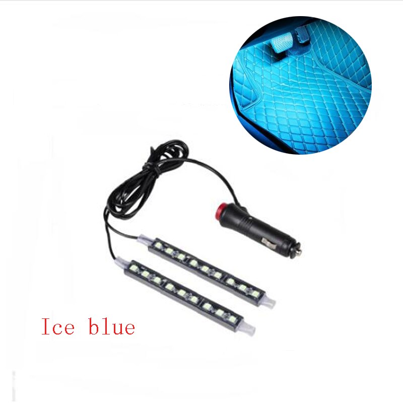 Lampe d'ambiance 2 en 1 pour Peugeot LED, lampe de décoration, pieds de voiture, 9 206, 207, 208, 301, 307, 308, 407, , 3008, 4008: Ice blue