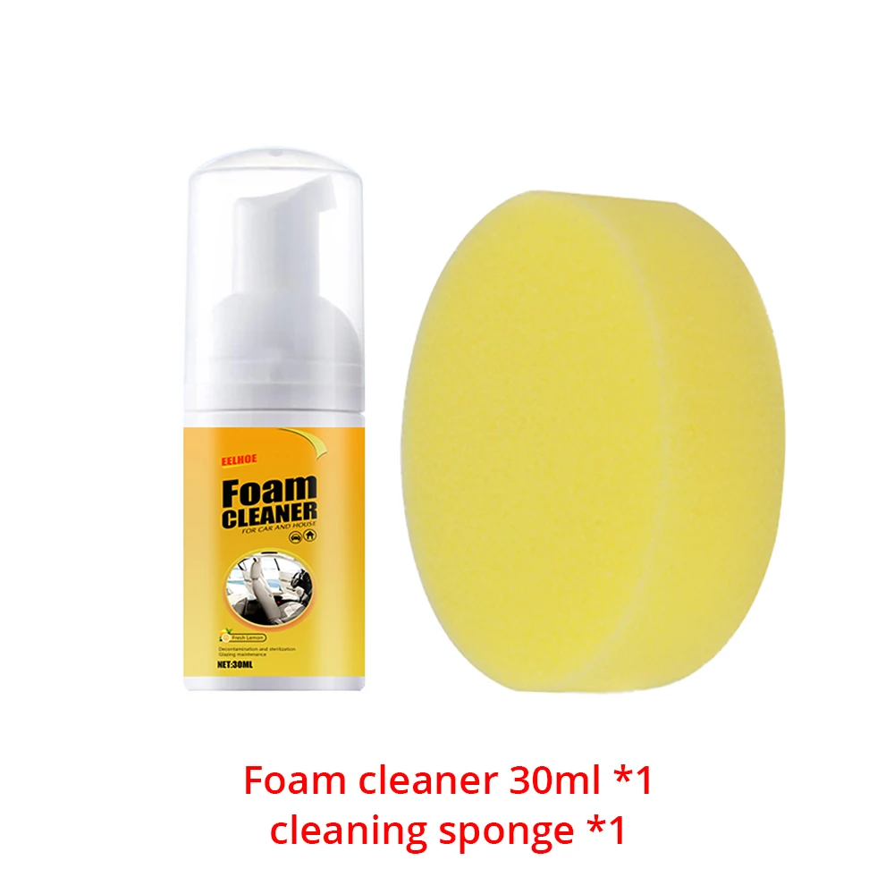 30ML/100ML Multi-Purpose Foam Cleaner Leather Clean Wash Automoive Car Interior Home Maintenance Surfaces Renovate Accessories: Green
