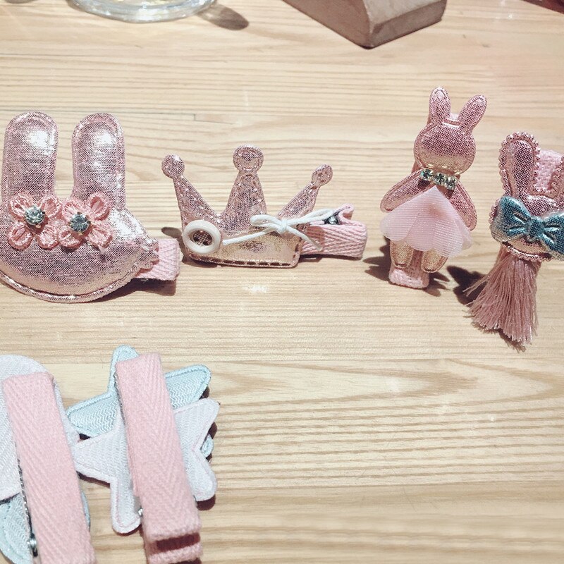 Pinces à cheveux de dessin animé pour bébé, 6 pièces, nœuds mignons, fleur, princesse, épingles à cheveux pour filles, couvre-chef, accessoires pour enfants