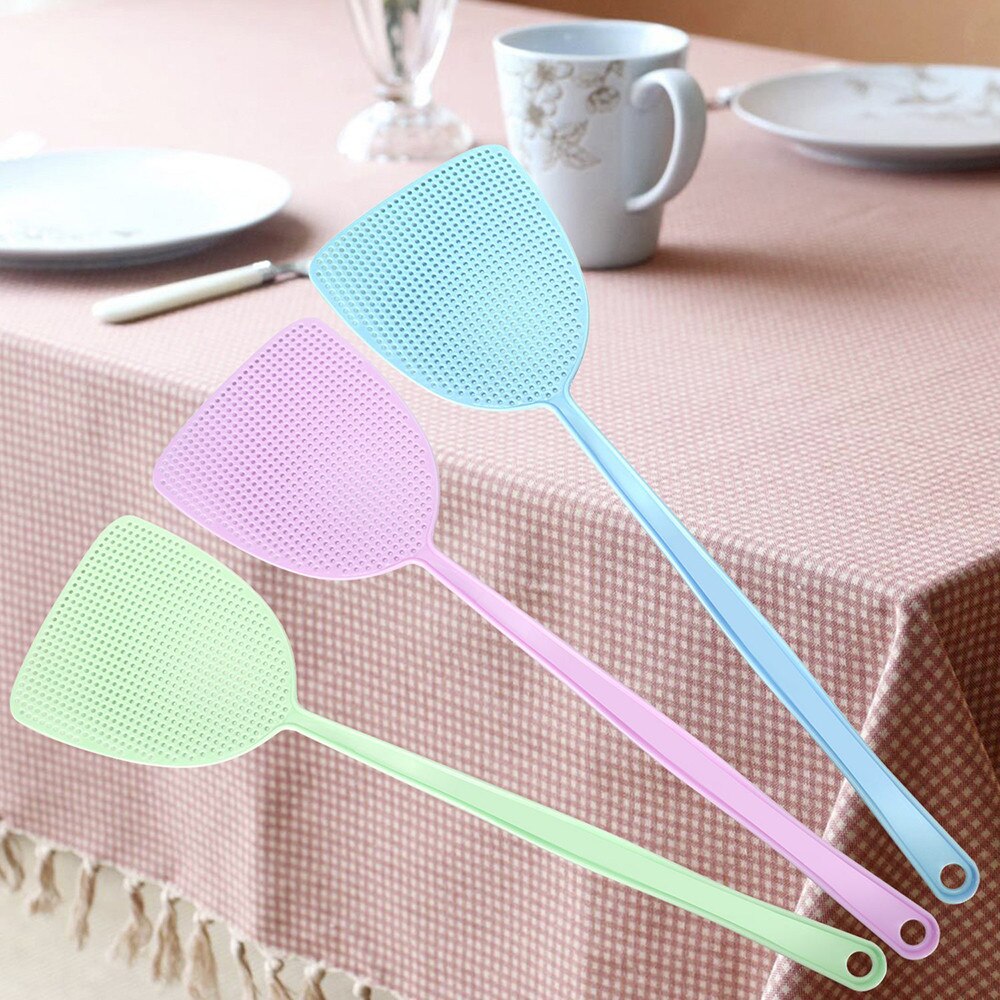 1 pièce tapette à mouche antiparasitaire manuel en plastique Durable Long manche nouveauté offre spéciale