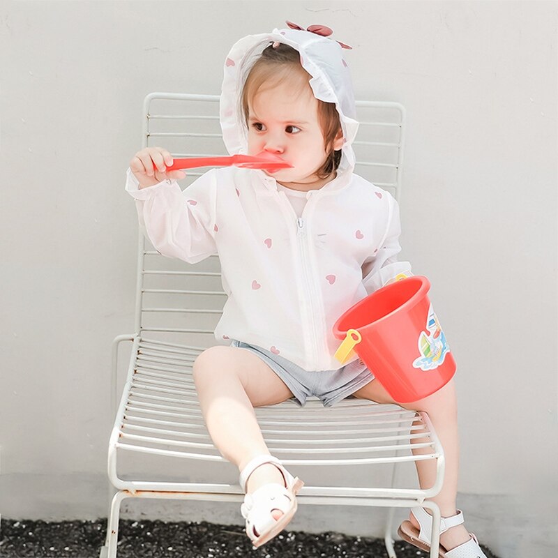 Estate Sezione Sottile Traspirante Infantile Del Bambino della Protezione Solare Protezione Solare di Estate Dei Bambini abbigliamento Per Bambini Giacca