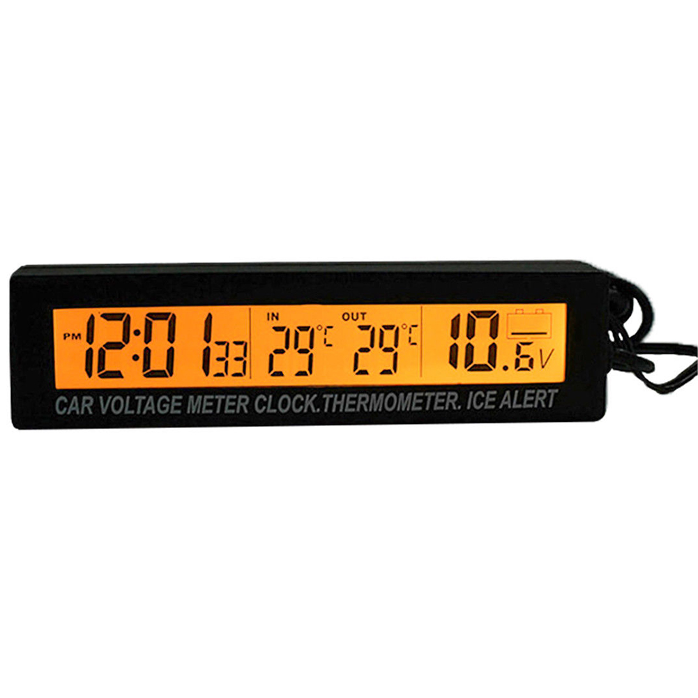 3 in 1 draussen Auto Zubehör Mini LED-anzeige Auto Noctilucence Spannung Meter drinnen Multifunktionale Thermometer Digitale Uhr