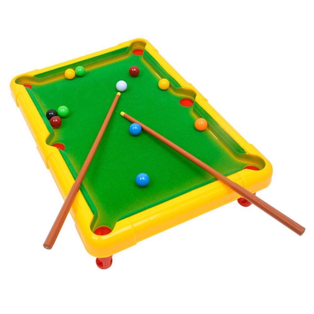 Mini Tabletop Pool Set Miniature Billiard Table Snooker Game Indoor Outdoor Game Kids Adults(Random Color)