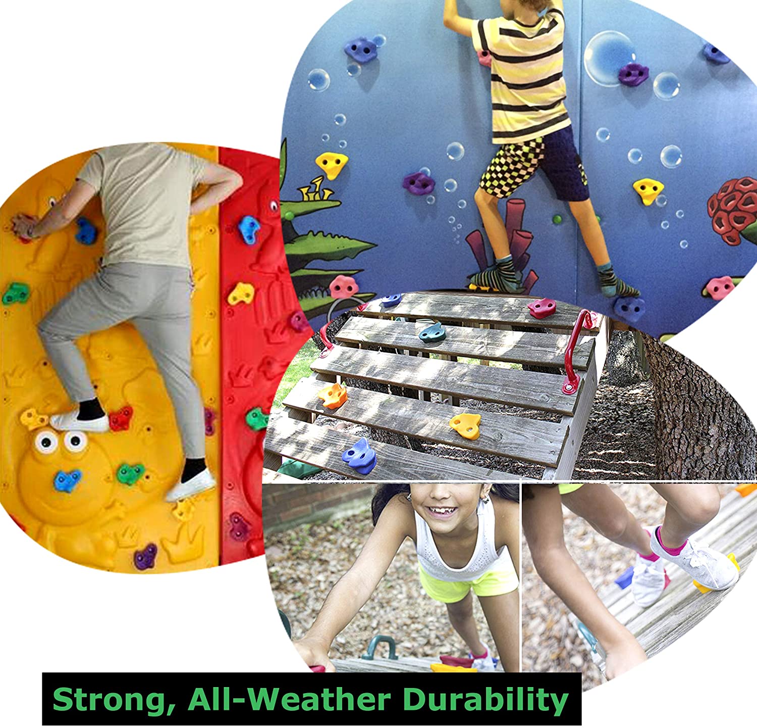 5Pcs Kleurrijke Kinderen En Volwassen Rock Muur Houdt Klimmen Rock Muur Grips Voor Indoor En Outdoor Speeltuin Spelen Set