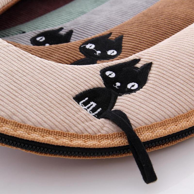 1pc kot kreskówkowy pokrowiec na deskę sedesową mata śliczny haftowany zagęścić zamek wodoodporny cieplej zmywalny toaleta poszewka na siedzisko