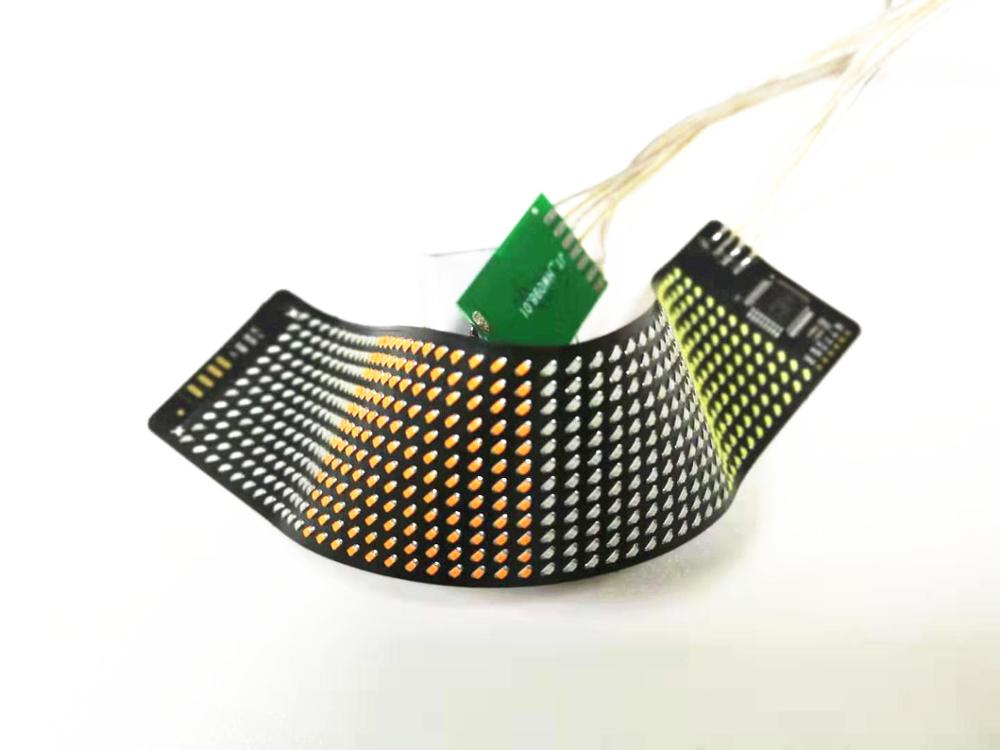 Módulo LED flexible con Bluetooth, pantalla matrix de 12x48 píxeles para sombrero, mochila, camiseta, máscara facial, piezas de bricolaje de texto de desplazamiento