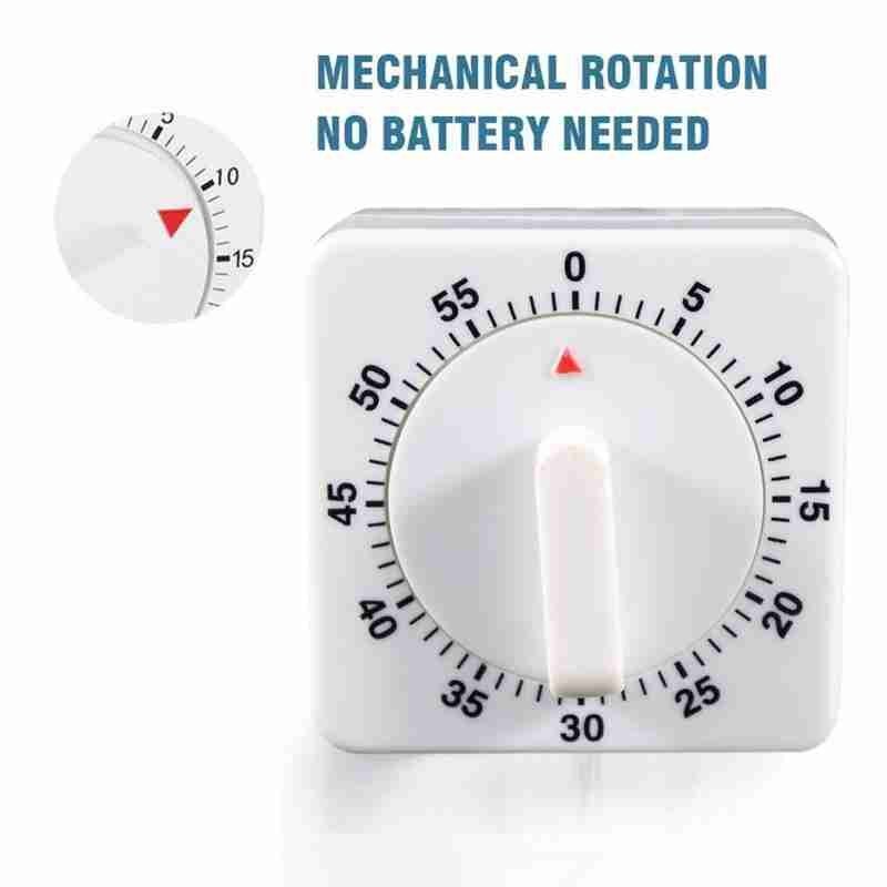 60 Minutes Timer With Clock In The Kitchen Timer Stopwatch Count Down Alarm Reminder For Food Home Kitchen Tool Timer With Clock