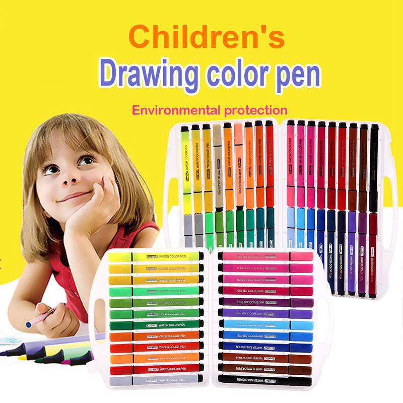 Kinderen schilderen kleur pen marker aquarel pen wasbaar niet giftig kleurboek student schilderen pen