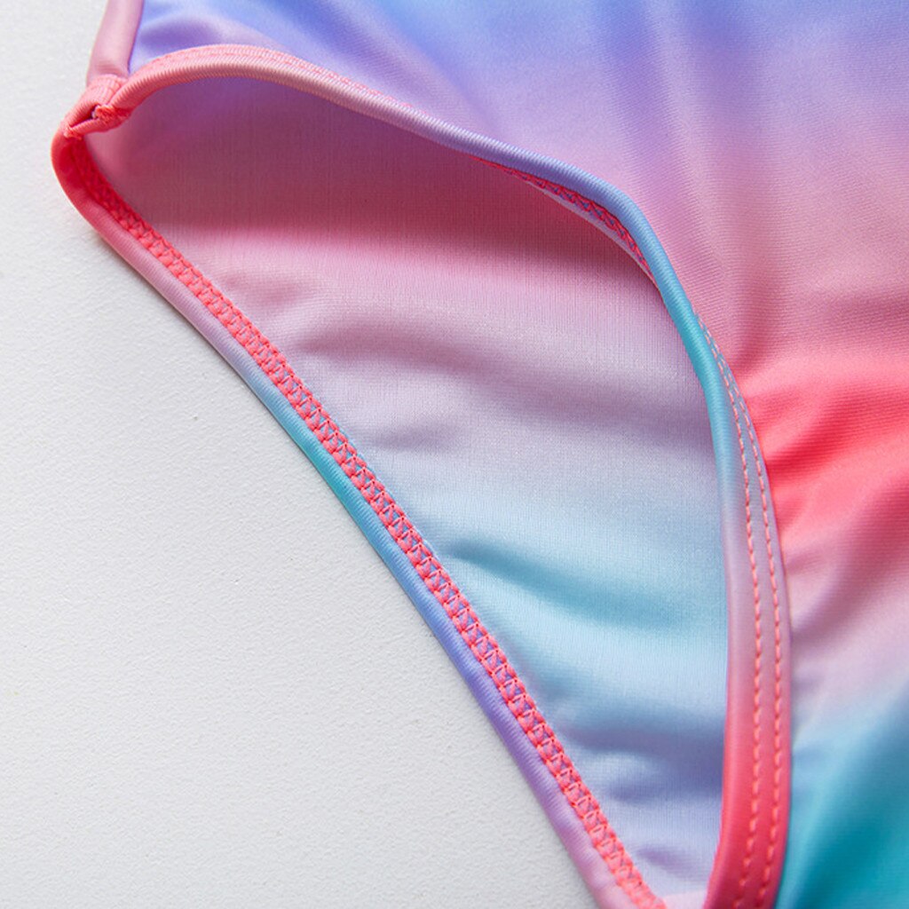 Toddler Baby Kids Girls Stripe Rainbow Swimwear Swimsuit Beach Romper Clothes baby swimwear child summer swimwear kids girl