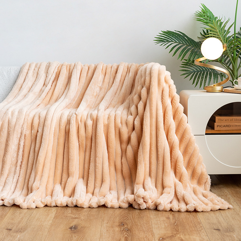 Multifunctional Nap Blanket Flannel Sofa Cover Blanket Winter Plus Velvet Thickened: 100*120cm / PURPLE