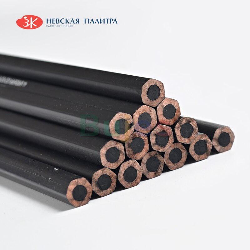 Wit Nachten Sonnet Houtskool Potloden, Natuurlijke Tekening Houtskool Hout, Uniform Kleuring