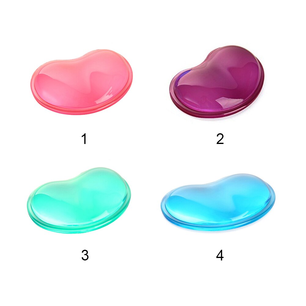 Silicone Heart-shaped Computer Mouse Wrist Pad 3D Wavy Comfort Gel Computer Mouse Hand Wrist Rests Support Cushion Pad