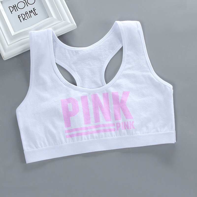 Girls Bras Underwear 12 Years Puberty Girl Undies Children Top Racerback Streetwear Bralette Smalls Teenager Child Vest Fall 14: white