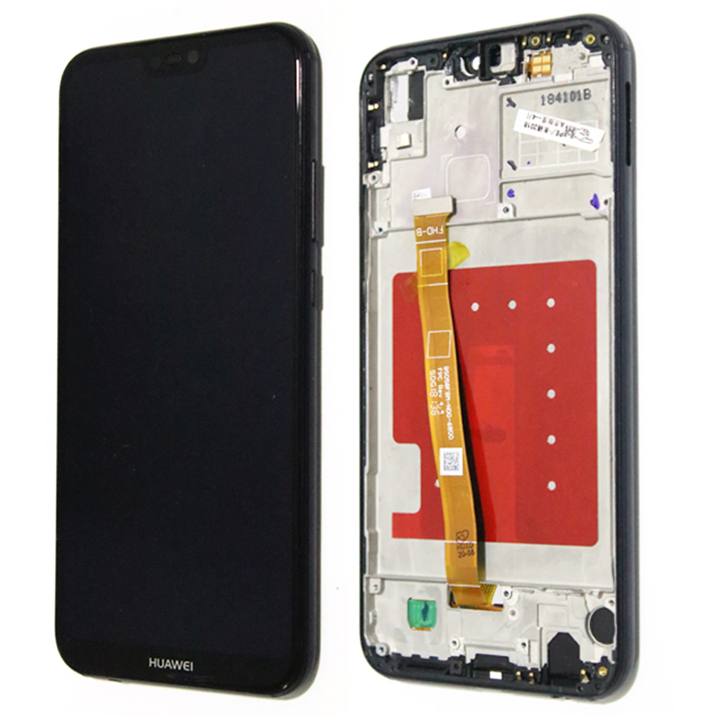 100% Original 5.84&#39;&#39; Display + Frame for Huawei P20 Lite Nova 3e LCD Touch Screen ANE-LX1 ANE-LX3 Repair Parts + Back Glass