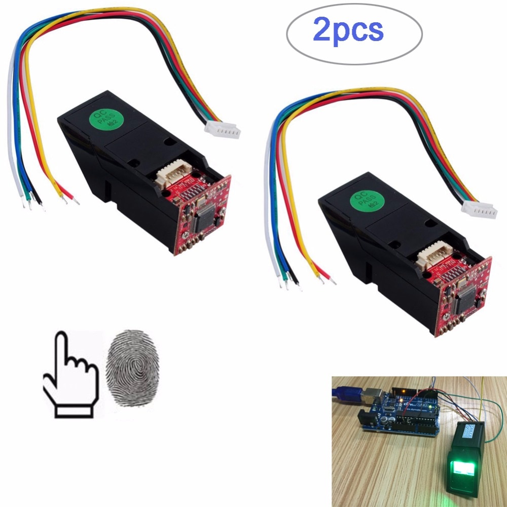 2 stks Groen Licht Optische Vingerafdruklezer Sensor Module voor Arduino Mega2560 UNO R3 RCmall FZ1035G