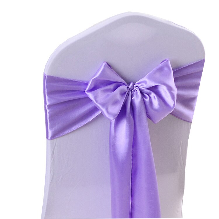Cintas de lazo para silla de satén, cintas para decoración de Silla, boda, evento de Hotel, banquete, 50 Uds.,