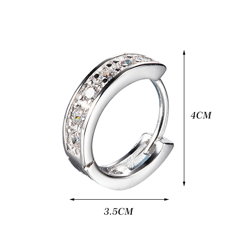 -Trend Ohrring Klassische Silber Intarsien Zirkon Handwerk Glitzernde frauen Ohrringe Schmuck