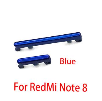 Side Power Key + Volume Button ON OFF Up Down For Xiaomi Redmi Note 8 8T 8 Pro Power Volume Flex Cables Repair Parts: WHITE