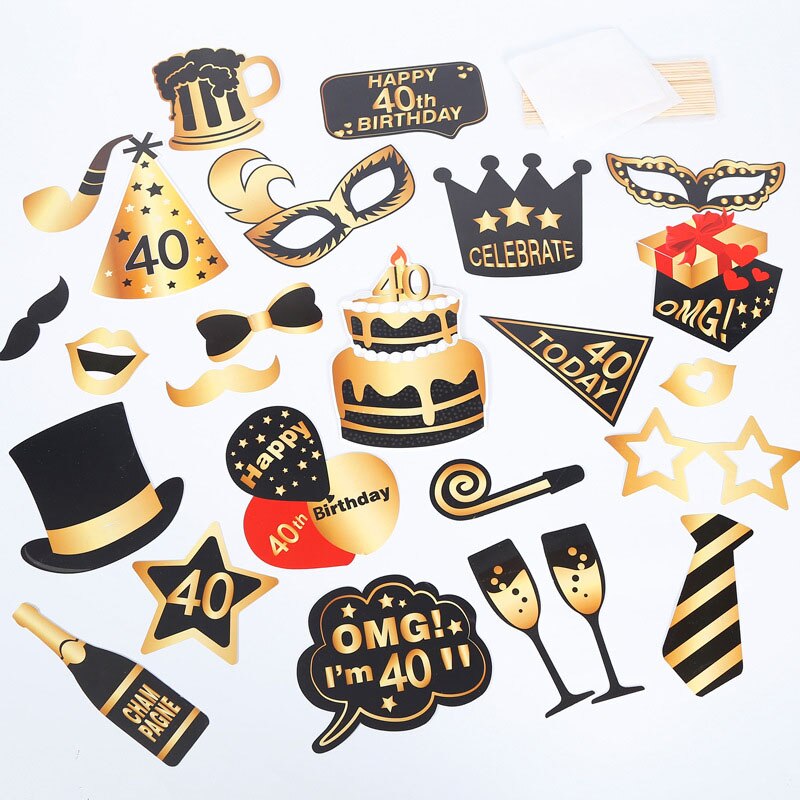 Leeiu 6pcs Spial 18 30 40 50 60th Birthday Swirls Hanging Ornaments Happy Birthday Party DIY Decorations Cheers 30th Birthday