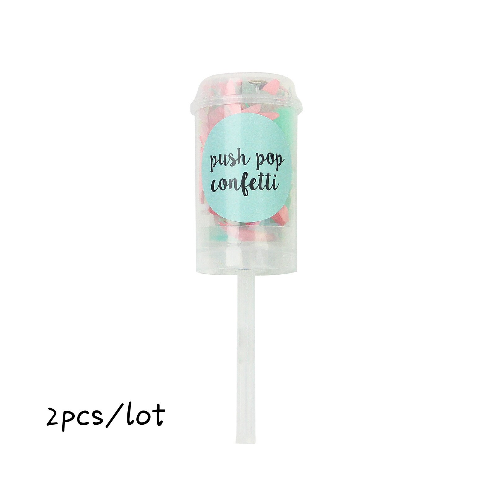 2 stk push poppers mix rosa guld konfetti brude jubilæum push pop konfetti baby shower havfrue fest gør det selv fødselsdag dekorationer: Default Title