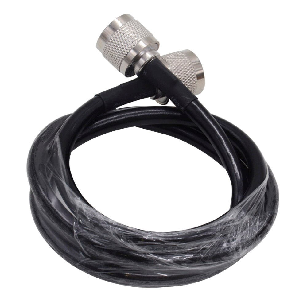 50 Ohm RG6 Coaxial Cable Black 1 Meter Cable N Male to N Male Connecto Low Loss for Connecting Mobile Signal Repeater to Splitte