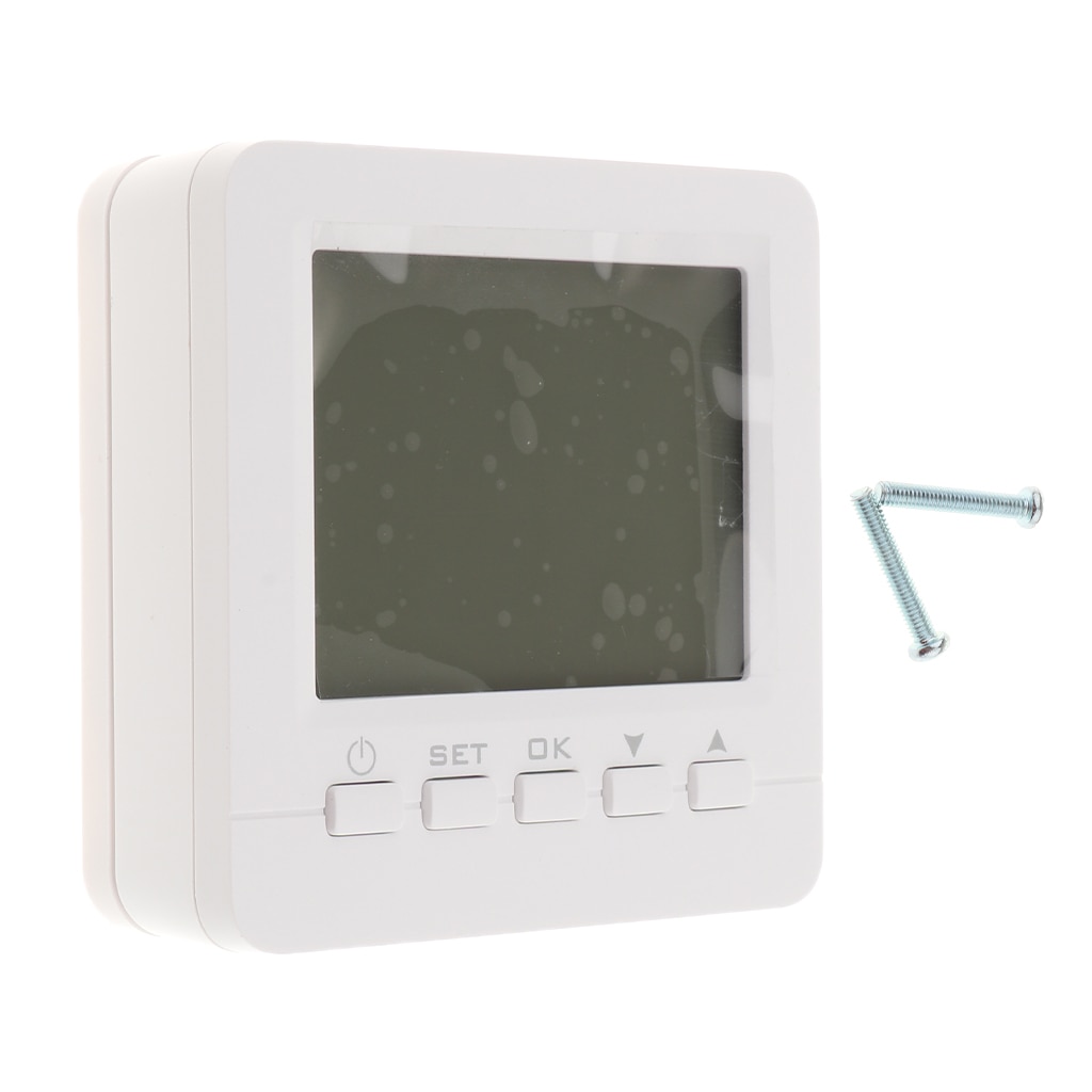 HY02B05-2BW Gas Boiler LCD Screen Display Room Thermostat Weekly Programming for Rest Room, Living Room, Bedroom, Time Setting