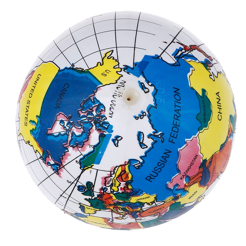 Giocattoli gonfiabili World Globe insegnare istruzione geografica mappa del giocattolo palloncino pallone da spiaggia famiglia giocattoli educativi per bambini diametro 30cm