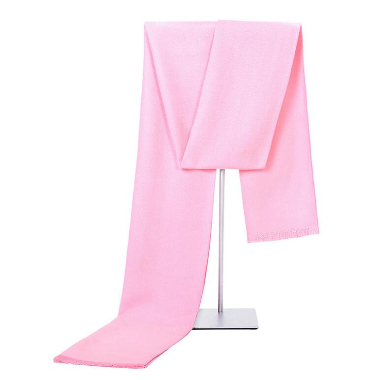 Bufanda clásica de algodón para hombre y mujer, chal largo de , a la , de invierno, con anillo, HY121: Pink