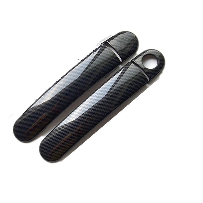Cubiertas de manija de puerta de coche, accesorios de pegatinas de estilo para Seat Leon MK2 1P FR + Cupra 2006 ~ , de fibra de carbono cromado: model 6