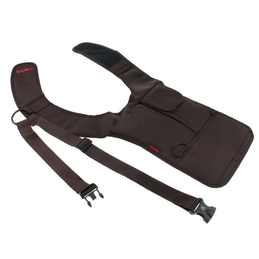 Bolso de hombro oculto antirobo con bolsillo de nailon para teléfono Mp3, bolsa de almacenamiento para hombres y mujeres: Brown-Right 