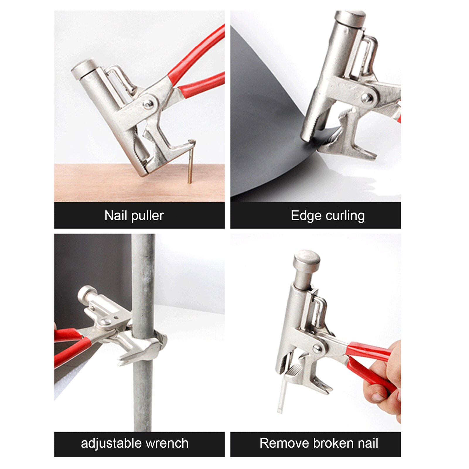 10 in 1 Multifunctional Hammer Integrated Pliers Wrench Screwdriver Hand Tool Material Durable Hammer