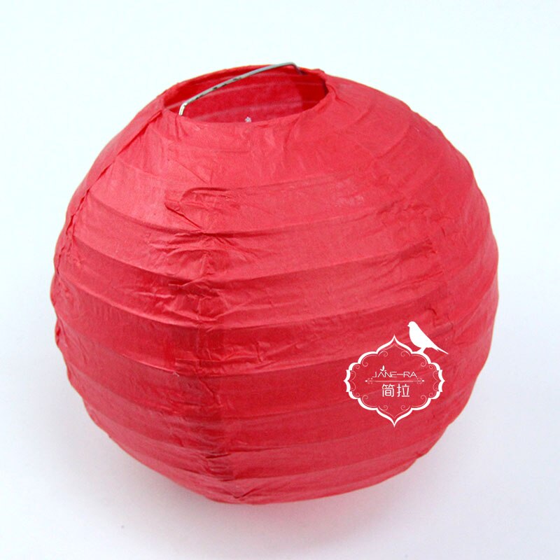 Neue 1 STÜCK 20 cm China Runde Papierlaterne Festival Lieferungen Geburtstag Hochzeit Dekoration dekor handwerk DIY Lampion laterne: rot