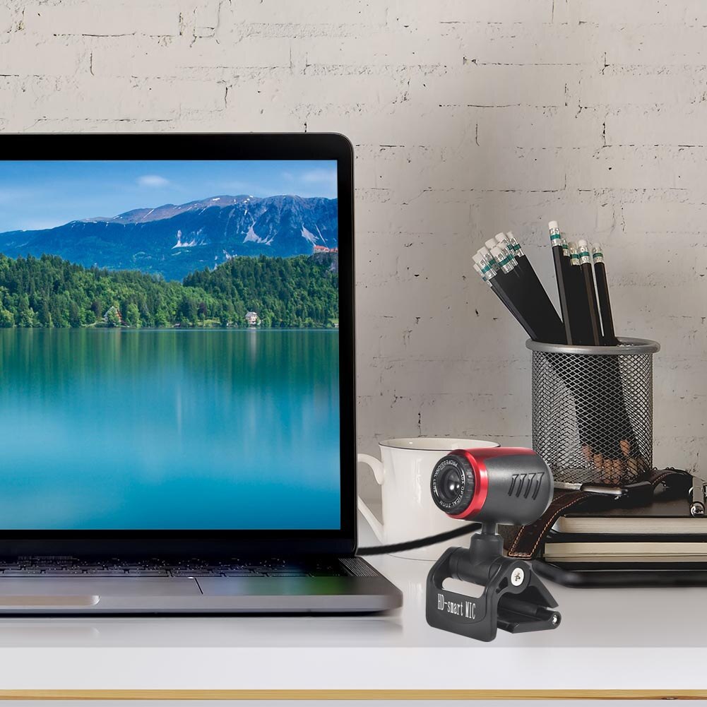 USB Computer Camera HD Webcam with Built-in Microphone USB Driver Free Computer Web Camera for Windows 10 8 7 XP