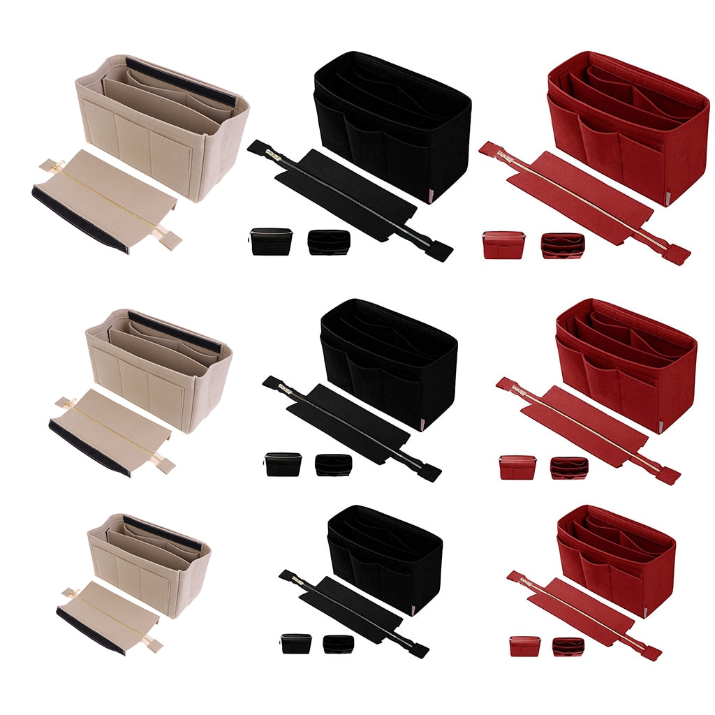 Multifunction Handbag Felt Fabric Bag Purse Insert Storage Pouch Case Structured organizer bags
