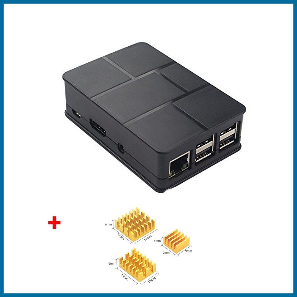 S ROBOT Raspberry Pi 3 shell ABS shell black protective shell cover shell Raspberry Pi 3 Model B shell box RPI123